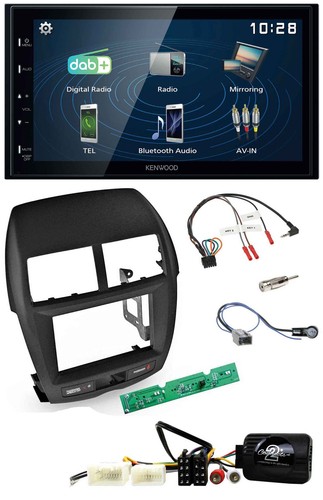 Kenwood 2DIN Bluetooth Lenkrad USB DAB Autoradio für Mitsubishi ASX 2010-2014 - Bild 1 von 10