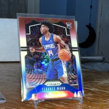 VINTAGE RED WHITE & BLUE PRIZM 2019-20 Panini Prizm Terance Mann #296 Rookie