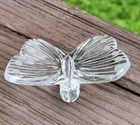 Vintage Waterford Clear Dotted Crystal Butterfly Paperweight Figurine 3.25”