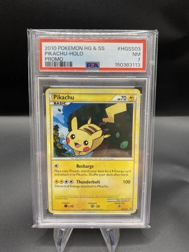 POKEMON 2010 Heart Gold Soul Silver HG & SS PIKACHU Holo Promo #HGSS03 PSA 7