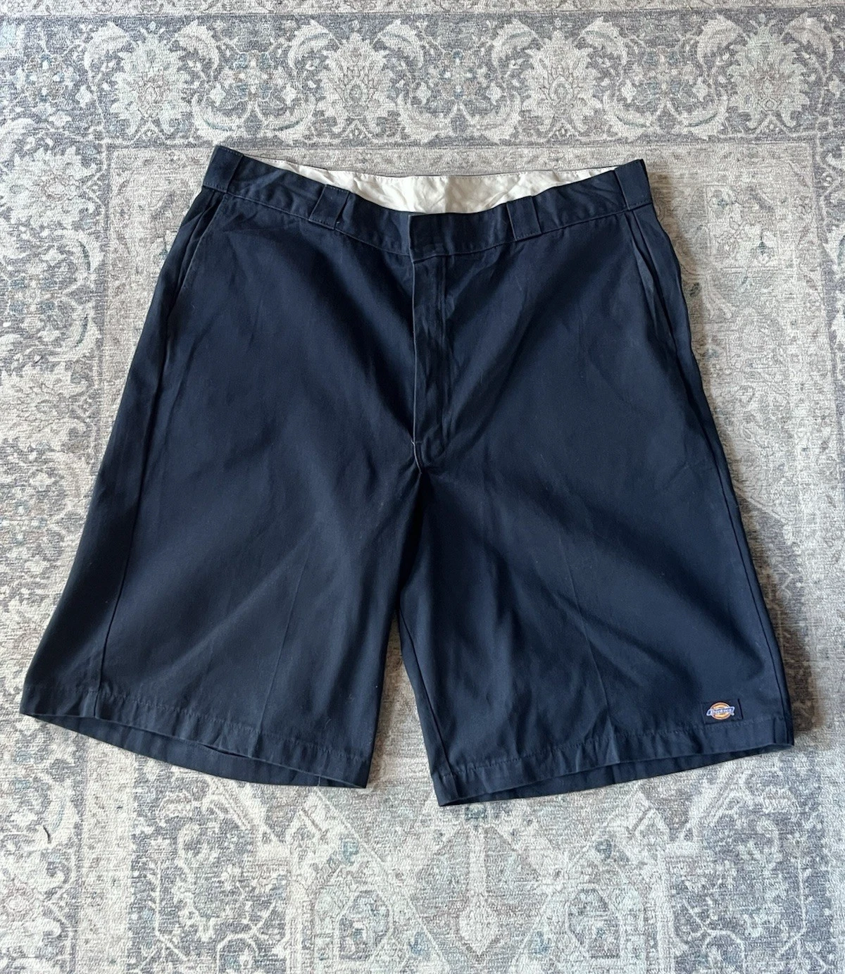 Dickies Chino Shorts Mens Size W41 Navy Blue 100% Cotton Relaxed Fit