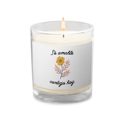 Sé amable contigo hoy Spanish Glass jar soy wax candle