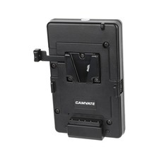 CAMVATE Power Supply Splitter with Gold Mount to V-Mount Battery Adapter Plate