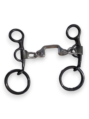 Dutton Bits Square Ported Chain Bit on Cavalry Shanks