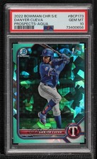 2022 Bowman Chrome Sapphire Edition Prospects Aqua 3/99 Danyer Cueva PSA 10 09an