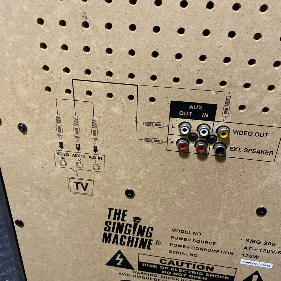 Singing Machine SMG-900 Karaoke System 3 CD Dual Cassette FOR Parts - Image 4 of 4