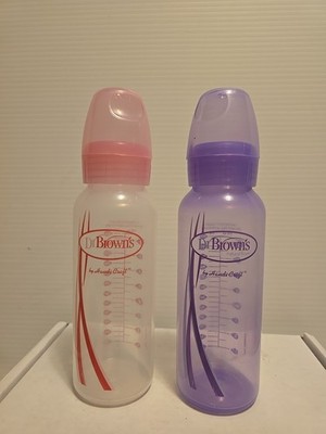 Dr Brown's Natural Flow Baby Bottles No Nipples -lot Of Two-