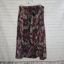 Vtg 90s Choices Lined Paisley animal print Semi Sheer Boho Hippie Maxi Skirt M