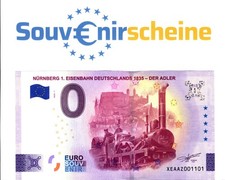 0 Euro Schein XEAAZ 2025-1 N&Uuml;RNBERG 1. EISENBAHN DEUTSCHLANDS 1835 - DER ADLER