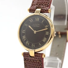 [NEAR MINT w/BOX] Cartier Must de VLC Vendome LM 17 Qz Women's From JAPAN Y963