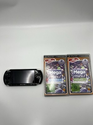 Sony PSP 3004 Slim Lite Black Playstation Portable mit 2 Spielen Gut Geprüft