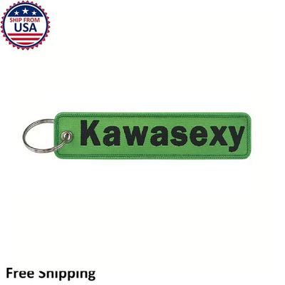 #ad #ad Kawasexy Keychain Green Kawasaki Parody Motorcycle Biker Gift Luggage Tag $8.24