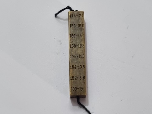 RARE Vintage Brass Engineers Plumb Bob or Measuring Calibration Ruler - Afbeelding 7 van 10