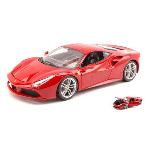 1:18 Burago Ferrari 488 Gtb Coupe 2015 Red BU16008R Modellino - Immagine 2 di 2