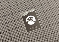5 x Black  Silver Linux Inside v2 Stickers For The Computer Case 18 x 25 mm