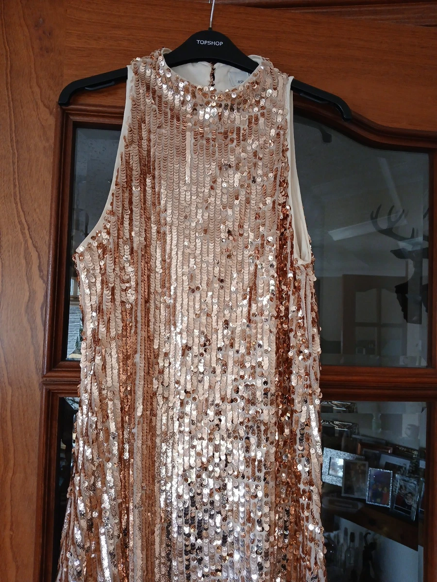 gold sequin dress river island Gold Sequin Mini Dress