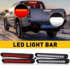 2X White+2X Red Reverse Stop Tail Third Brake Light Bar Strip for Truck Trailer