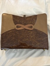 VINTAGE BROWN AIR STEP HANDBAG 1960 s