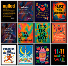 Motivational Quote Poster Wall Art Gym Office Bedroom Home Decor A4 A3 A5