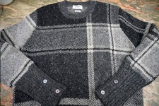  OVERSIZE FIT Thom Browne Wool Mohair Crew Neck Sweater Gray