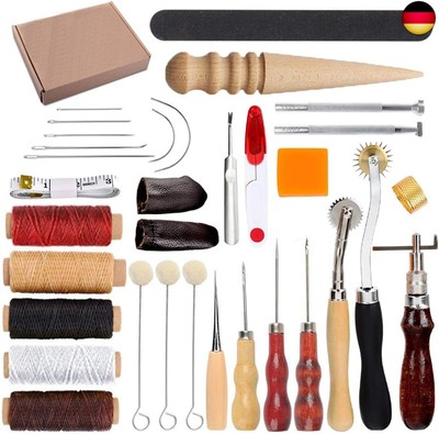 HOSTK 33 stück DIY Leder Handwerk Hand Kit Werkzeuge Set zum Nähen Nähen St