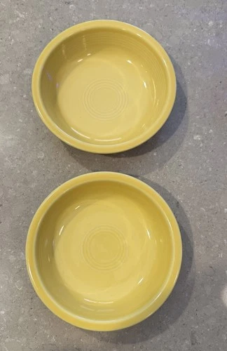 Vtg Lot Of 2 Fiesta Fiestaware Sunflower Yellow  Soup Salad Cereal Bowl USA