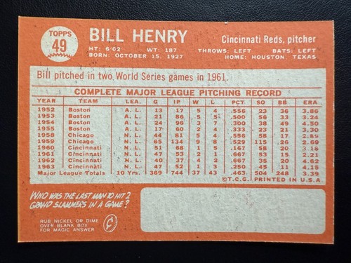 1964 Topps Baseball Cards - You Pick (Card #'s 15-521) - Free Shipping - Picture 48 of 406