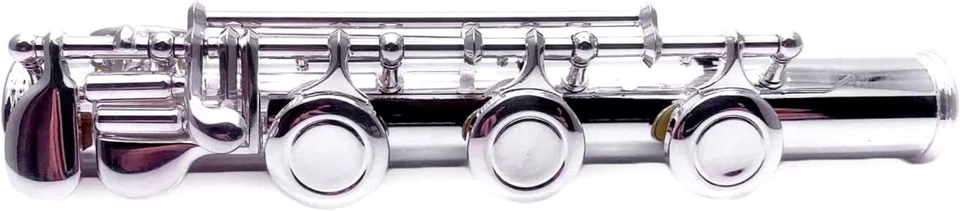 Junta de pie profesional plateada para flauta B - Accesorio de repuesto de 17 llaves Foto 3 de 4