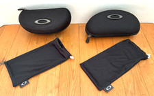 2 Authentic Oakley HDO Soft Sunglass Cases Black Zippered w/ Dust Bags