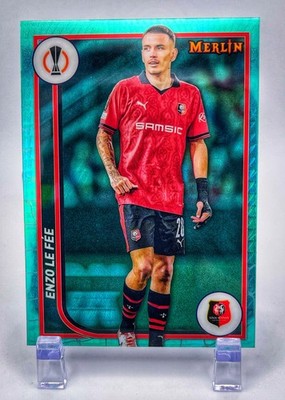 Enzo Le Fee 2024 Topps Merlin UCC #128 Aqua Prism Refractor