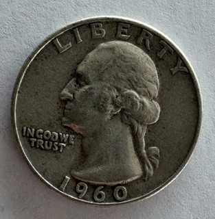 1960 U.S. SILVER WASHINGTON D MINT QUARTER CIRCULATED