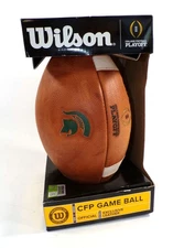 2016 National Championship Wilson College Playoff Football Spartan Logo on Ball