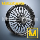 16X3.5 FAT SPOKE WHEEL 40 CRYSTAL STAINLESS FOR HARLEY TOURING BAGGER FRONT RIM