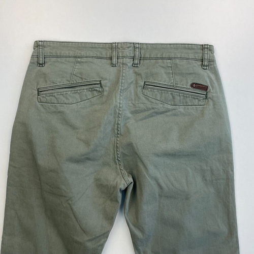 Pantalones chinos de pierna recta calce ajustado MARCO NN07 para hombre W32 L30 verde salvia - Imagen 14 de 18