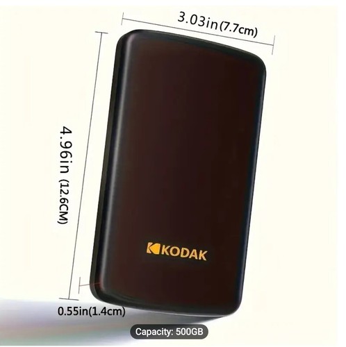 KODAK 500GB USB External Hard Drive RRP £74.99 - Afbeelding 3 van 10
