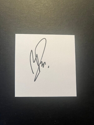 Hand signed white card of MARCUS RASHFORD, MAN UTD FC