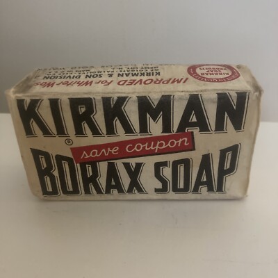 VINTAGE NOS KIRKMAN BORAX SOAP BAR UNUSED COLGATE PALMOLIVE PEET CO ADVERTISING