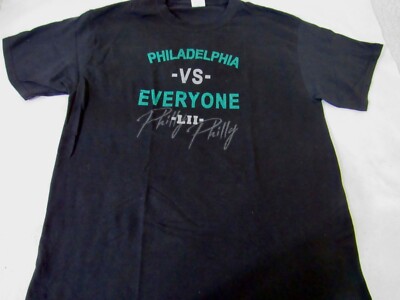 Philadelphia Vs Everyone Else SB 52 Black T-Shirt Cotton Sz L