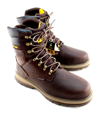 New CATERPILLAR Fairbanks 11.5 W Brown Steel Toe Waterproof 400g Men Work Boots