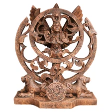 Ishtar / Inanna Statue - Queen of Heaven Sculpture Wood Finish Dryad Design