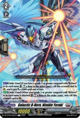 x4 Galactic B-Hero, Nimble Yeraki - DZ-BT05/087EN - C CFV M/NM
