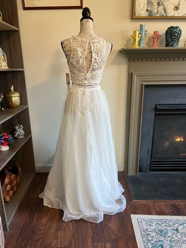 Sequin Hearts 2-Piece Embroidered Cropped TOP 5 Tulle Gown SKIRT 3 NWT - Picture 5 of 14