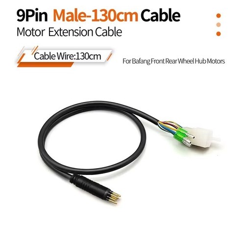 E-Bike Elektrofahrrad Nabenmotor Verlängerungskabel 9 Pin Stecker Buchse 90/130/160cm - Bild 18 von 22