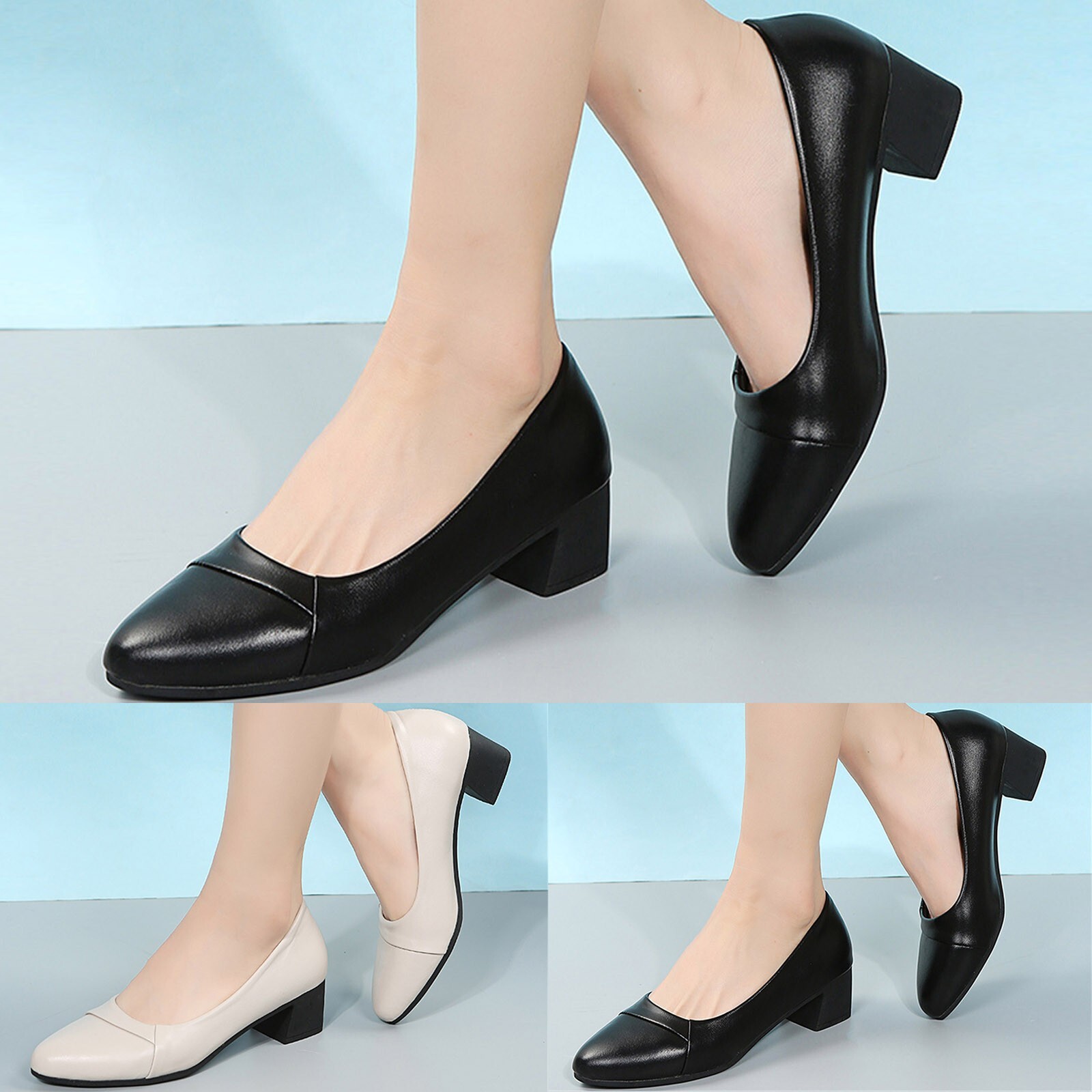 Fashion Summer And Autumn Women Pumps Shoes Pointed Toe Solid Dark Pink Heels eBay