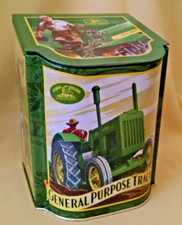 John Deere Tractor Tin Canister Lid General Purpose Model D GP Pocket Companion