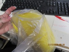 Crown 8.5" deflated dodge ball with textured grip  Yellow 