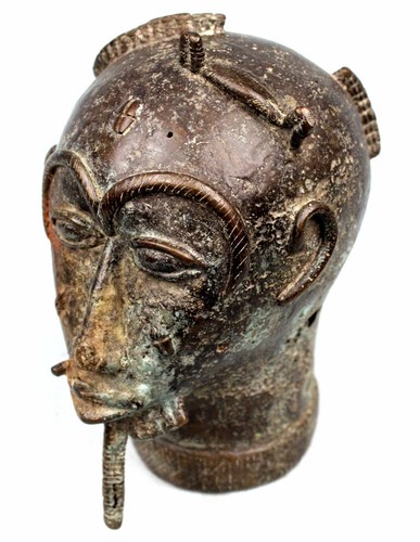Art African First tribal - Rare Antique Head Bronze Baoulé- 20 CMS - Picture 9 of 12