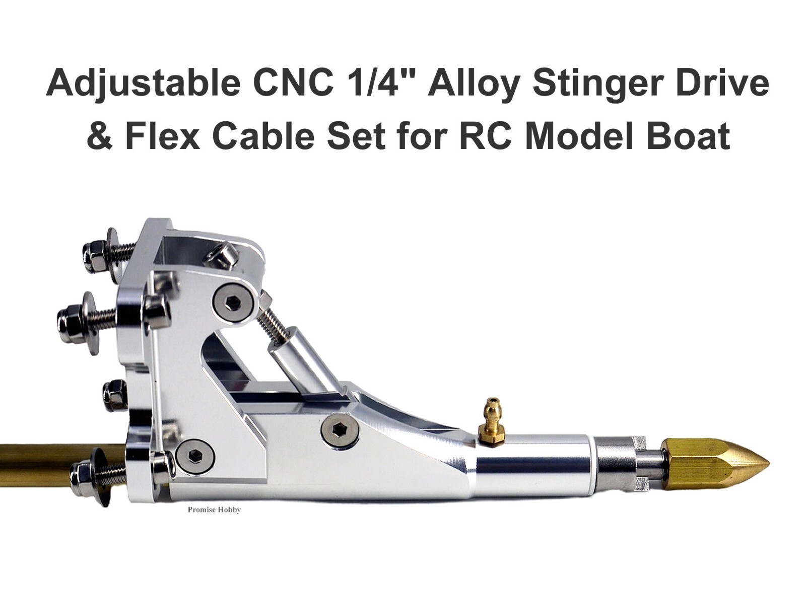 Alloy Dual Water Pickup Rudder Stinger Strut 1/4