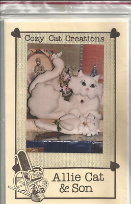 COZY CAT CREATIONS ALLIE CAT & SON SEWING PATTERN  1983