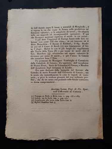 Ritratto Ortolani 1818: Giuseppe Recupero Celebre Naturalista - Picture 7 of 7